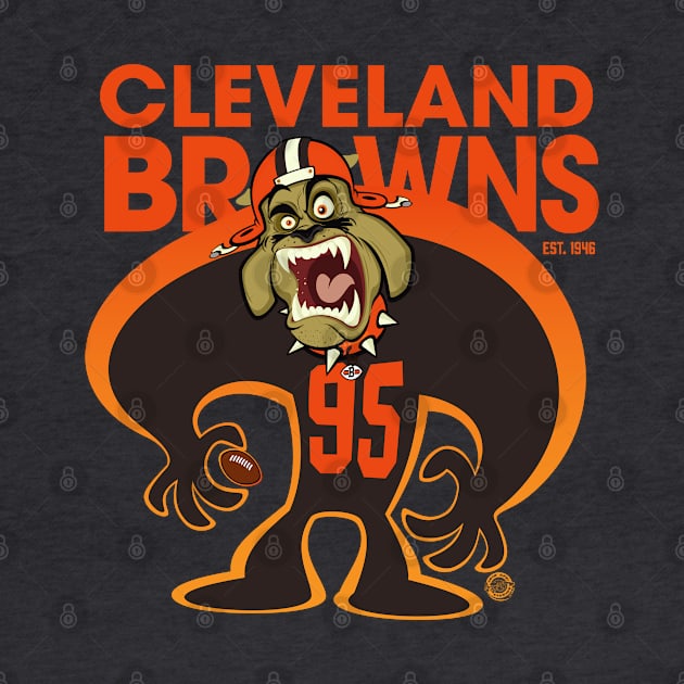 Cleveland Browns BullDawg Whoosh 95 by Goin Ape Studios